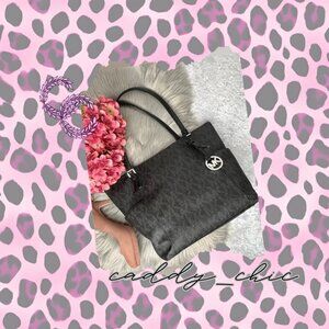 EUC Michael Kors Jet Set Zip Top Tote - Black Logo, Timeless & Trendy